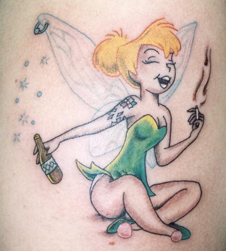 My Peter Pan inspired Tinkerbell tattoo, done by Kristy @ Adrenaline,  Vancouver, Canada. : r/tattoos