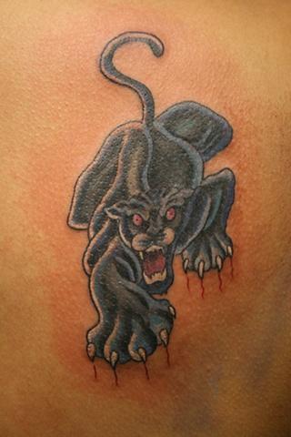 Black cat scratching the wall Tattoo图片 Canva可画