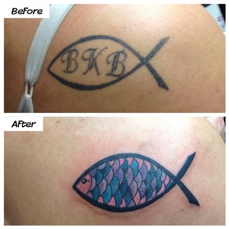 40 Ichthus Tattoo Designs For Men - Jesus Fish Ink Ideas | Tattoo designs  men, Chest tattoos for women, Christian fish tattoos