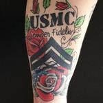 Tattoos - USMC Rank And Roses - 129422