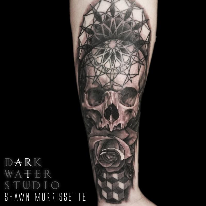 Mandala Skull Rose Escher By Shawn Morrissette Tattoonow