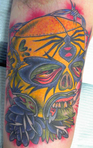 Zombie Lucha Head By Dave Fox Tattoonow