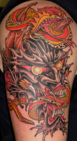 tattoos/ - Demon and Snake - 13661