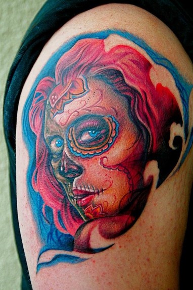 Tattoo uploaded by Alex Ivan • Sugar Skull Lady Tattoo ➕➕ • Tattoodo