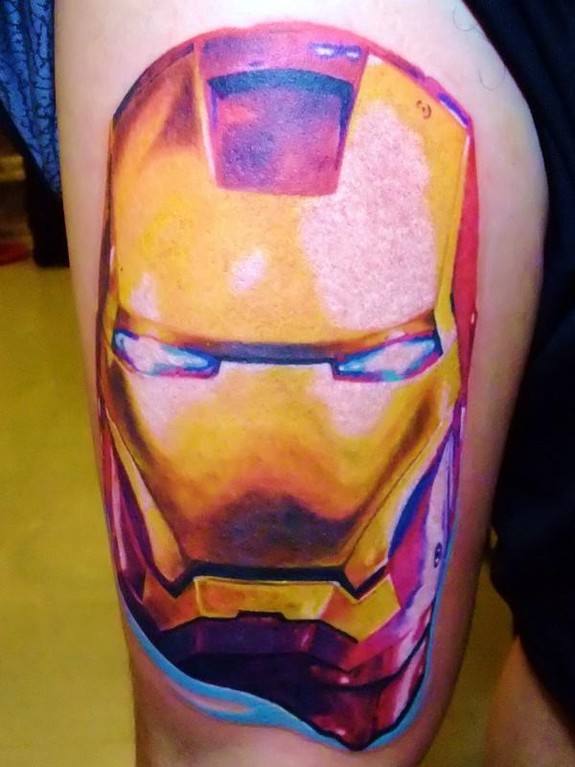 The face of a hero a stunning Iron Man tattoos