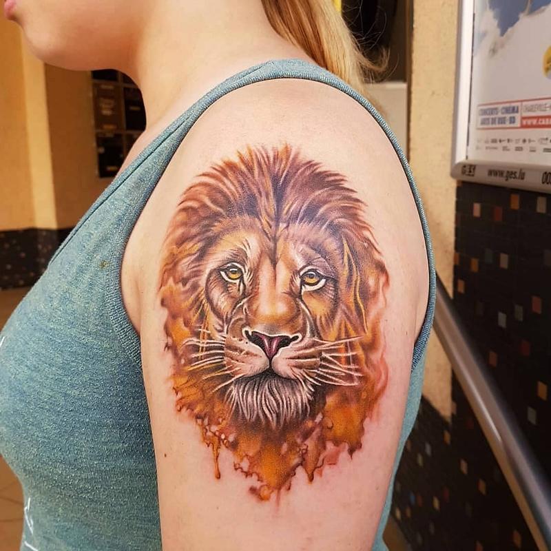 Learn 95 about colorful lion tattoo best  indaotaonec