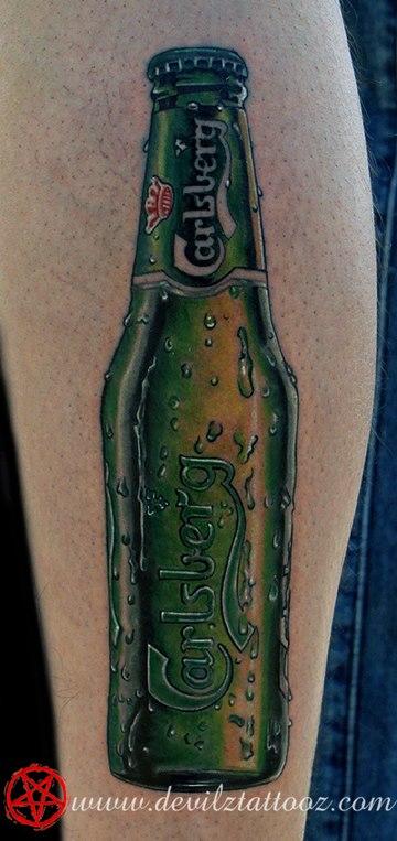 Tattoo uploaded by Nate • Traditional Beer Bottle tattoo (21st Birthday) •  Tattoodo