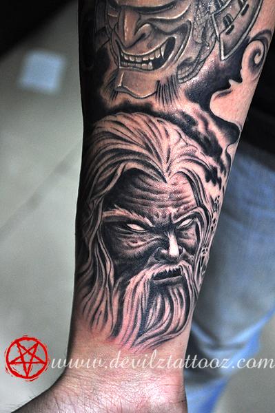 Demon tattoo hi-res stock photography and images - Alamy