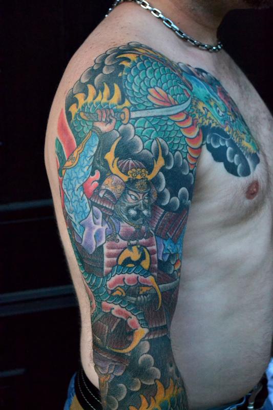 Resultado de imagen de samurai and dragon tattoo  Samurai tattoo Samurai  tattoo design Japanese tattoo