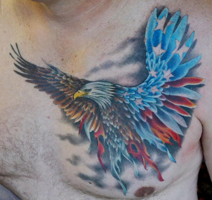 american eagle flag tattoo
