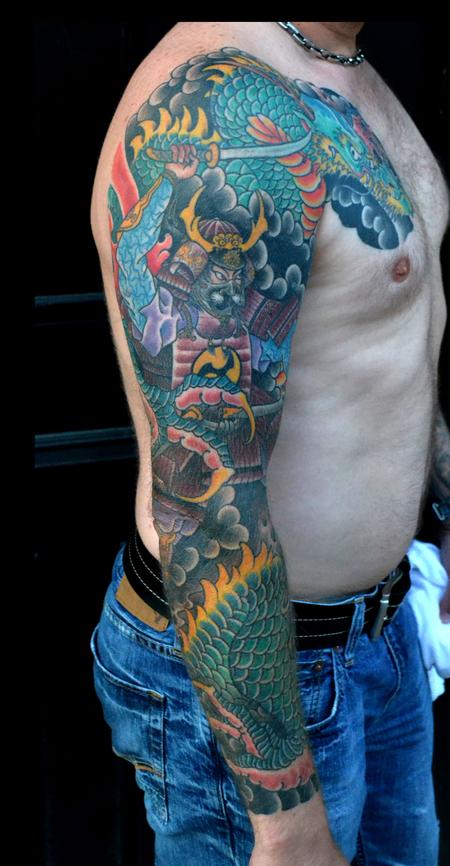 japanese samurai dragon tattoo