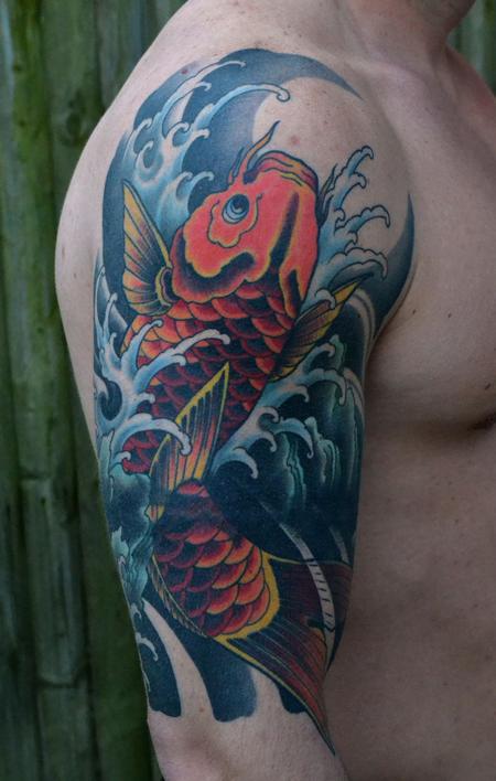 Koi Fish Sleeve Cover Up by Diego: TattooNOW