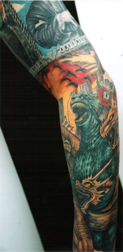 godzilla tattoo in progress by JWheelwrighttattoos on DeviantArt