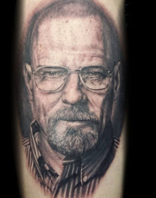 Walter White Portrait by Sebastian Kraft: TattooNOW