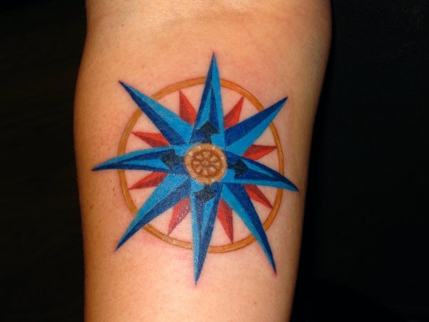 Compass Rose on a Forearm by Stacey Blanchard: TattooNOW