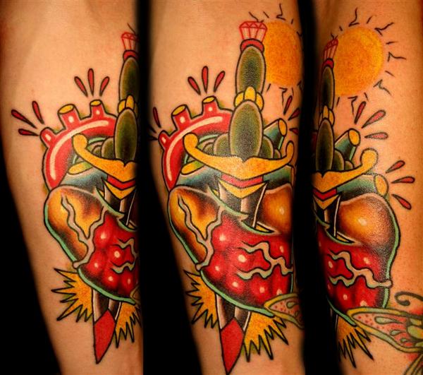 Sword through the heart by Myke Chambers TattooNOW