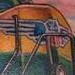 Photo Realistic Color Train Chest Piece Tattoo Design Thumbnail