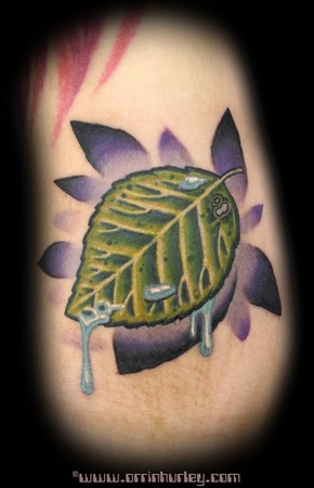 Color Realistic Leafcutter Ants and Leaf Tattoo by Dimas Reyes: TattooNOW