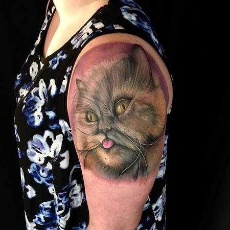 tattoos/ - Awesome silly cat portrait  - 130606