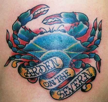 blue crab tattoo traditional