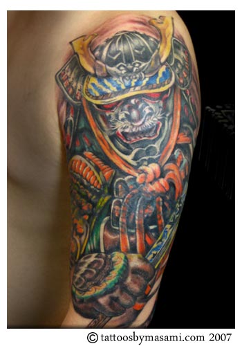 Thai Tattoo Design samurai Shogun Warrior New  Etsy