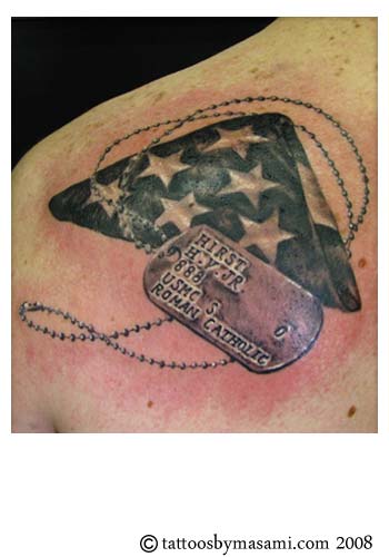 military dog tags tattoo