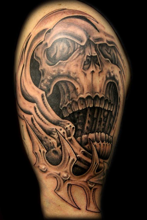 demon skull tattoos designs