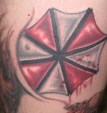resident evil umbrella logo tattoo