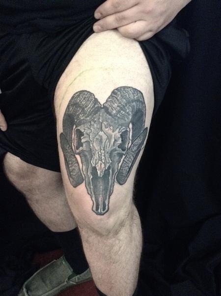The Gallery Tattoo - Ram skull by Brian B. | Facebook