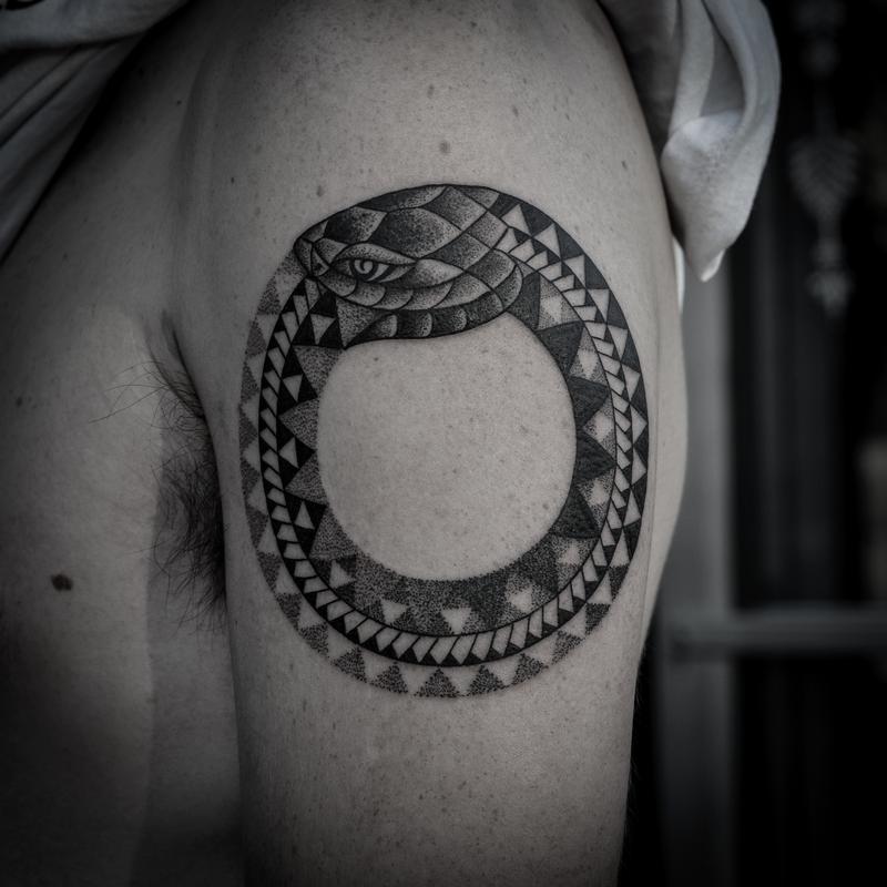 Details 79 Geometric Ouroboros Tattoo Best In Cdgdbentre