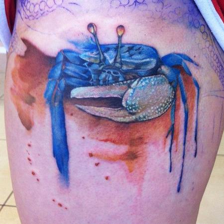 Traditional tattoo of a crab on Craiyon