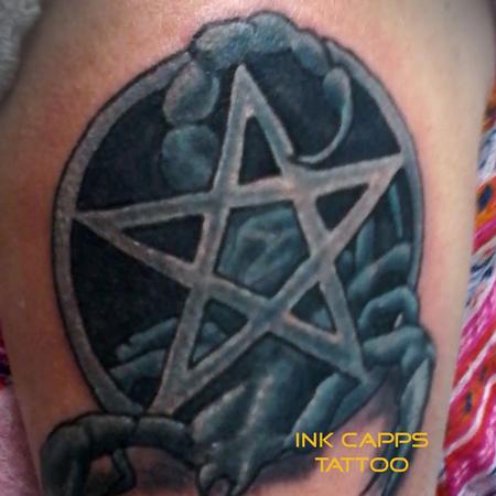 tattoos/ - Pentagram scorpion in blue - 127799