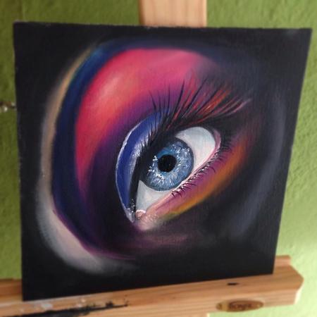 Art Galleries - Eye in color, oil on canvas - 89149