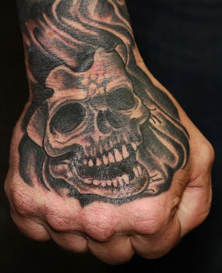 skull hand