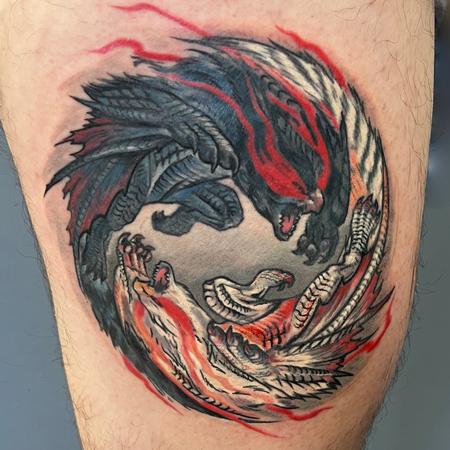 tattoos/ - Yin Yang with Lion Guardians  - 145384
