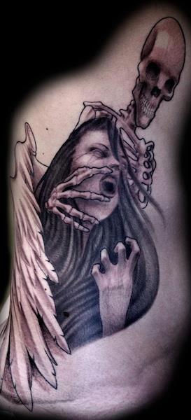 Tribal Angel of Death Tattoo by Tarotshama on DeviantArt