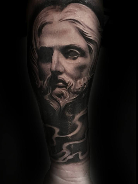 Very, very, very, difficult cover up. #lion #jesus #cover-up #portrait  #animal #king #realism #realistic #realismtattoo #halfsleeve #tatt... |  Instagram