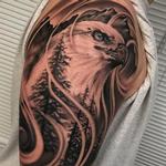 Tattoos - Eagle landscape tattoo - 131277