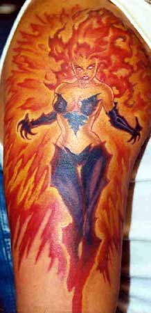 fire angel tattoo