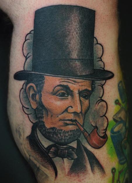 Madhouse Ink  First session on this Abe Lincoln tattoo Merca  Facebook