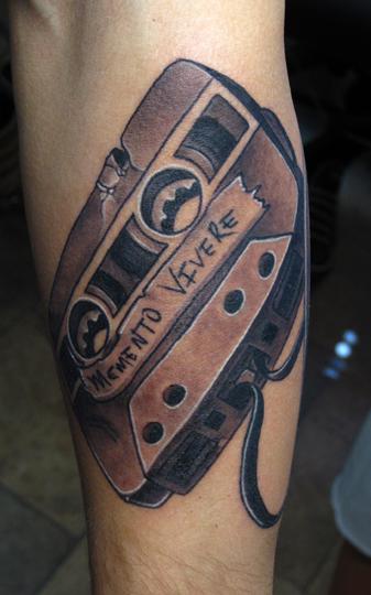 Cool Mens Cassette Tape Retro Inner Forearm Tattoo With Blue Flower Design  | Tattoo designs men, Retro tattoos, Forearm tattoos