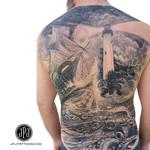 Tattoos - Nautical Back Piece Healed in Progress - 106321