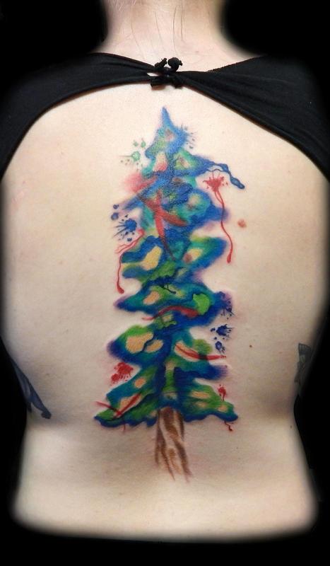 1337tattoos  Watercolor tattoo tree Tree tattoo forearm Tree tattoo color