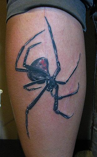 black widow tattoo by Daniel Chashoudian: TattooNOW