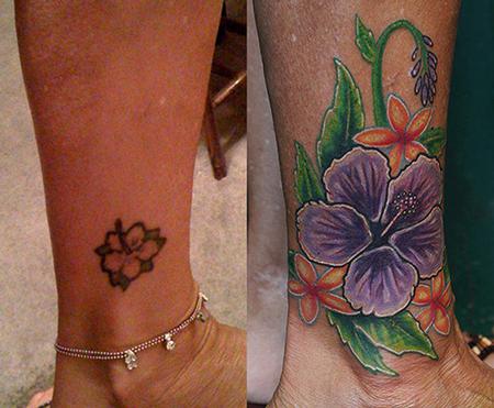 Tattoo Sticker Foot Leg Ring Flower Lace Pattern Waterproof - Temu Japan