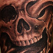 Tattoos - Bio-organic skull tattoo - 71093