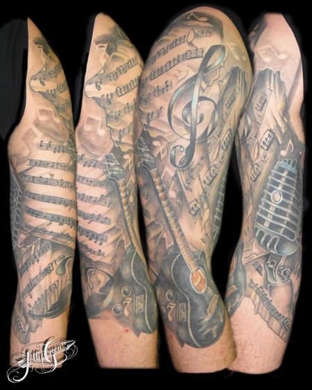 60 Music Sleeve Tattoos for Men [2024 Inspiration Guide] | Music tattoo  designs, Music tattoo sleeves, Music tattoos