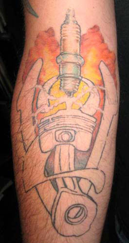Romiley Ink - Little piston done for Sam's first tattoo.... | Facebook