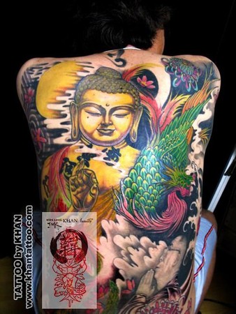 Art on Tumblr: Amazing artist Craig Bartlett @dermaldelights_tattoo awesome  Buddha mandala lotus flower back tattoo!