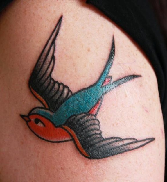 Black Swallow Tattoo